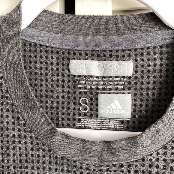 Nebraska Huskers Baseball Tee Shirt Small Dark Gray Adidas Aeroknit - Picture 3 of 5